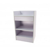 19.7" White Cash Wrap w/ Pull-Out Drawer & Storage Shelf 119724
