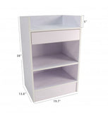 19.7" White Cash Wrap w/ Pull-Out Drawer & Storage Shelf 119724
