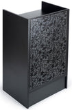 24" Black Cash Wrap w/ Pullout Door & Adjustable Shelves w/ Floral Graphic Panel Kit 119725