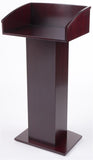 Podium for Floor with Pedestal Design, Floor Levelers, Plywood - Mahogany 119729