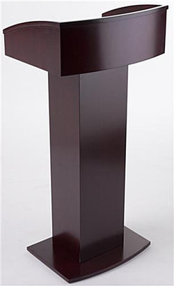 Podium for Floor with Pedestal Design, Floor Levelers, Plywood   Mahogany 119729