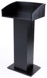 Podium for Floor with Pedestal Design, Floor Levelers, Plywood - Black 119730