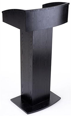 Podium for Floor with Pedestal Design, Floor Levelers, Plywood   Black 119730