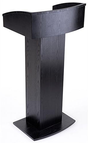 Podium for Floor with Pedestal Design, Floor Levelers, Plywood - Black 119730