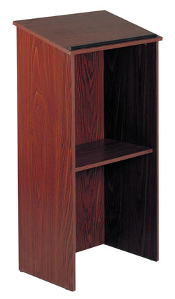 Podium for Floor, Open Back with Shelf, MDF   Mahogany 119734