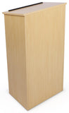 Portable Podium for Floor, Open Back with Shelf, MDF - Maple 119735