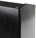 Podium for Floor with Enclosed Cabinet, 2 Wheels - Black 119737