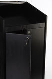 Podium for Floor with Enclosed Cabinet, 2 Wheels - Black 119737