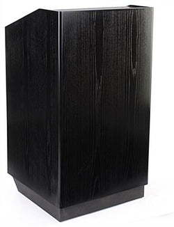 Podium for Floor with Enclosed Cabinet, 2 Wheels   Black 119737