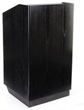 Podium for Floor with Enclosed Cabinet, 2 Wheels - Black 119737