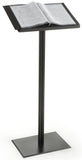 Acrylic Podium for Floor, Aluminum Pole & Base - Black 119740