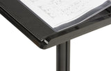 Acrylic Podium for Floor, Aluminum Pole & Base - Black 119740
