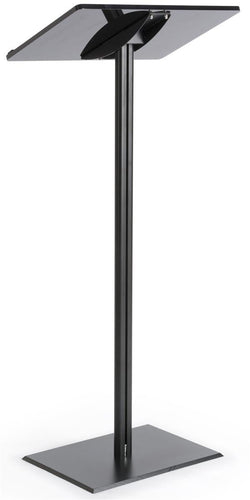 Acrylic Podium for Floor, Aluminum Pole & Base   Black 119740