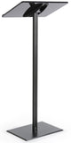 Acrylic Podium for Floor, Aluminum Pole & Base - Black 119740