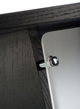 Podium for Floor w/ Frosted Front Acrylic Panel, Cross, 44.25 Tall   Black