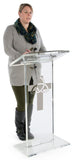 Acrylic Lectern for Floor, Vinyl Printing, Cross   Clear 119754