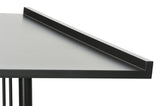 Podium for Floor, Cross Design, Steel & MDF - Black 119758
