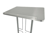 Podium for Floor, Cross Design, Steel & MDF - Silver 119759