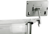 Acrylic Podium with iPad Enclosure Clamp   Clear & Silver