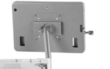 Acrylic Podium with iPad Enclosure Clamp   Clear & Silver