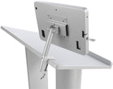 Podium with iPad Enclosure Clamp - Silver 119765