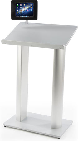 Podium with iPad Enclosure Clamp   Silver 119765