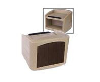 Table Top Podium for Outdoor Use, Plastic   Beige with Cherry Insert 119774