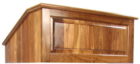 Table Top Podium with Adjustable Reading Surface, Oak Wood - Walnut 119779
