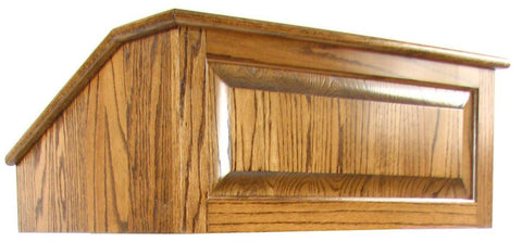Table Top Podium with Adjustable Reading Surface, Oak Wood   Dark Stain 119783