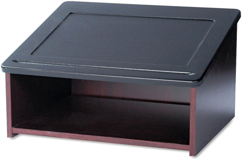 Table Top Podium with Open Storage Area   Mahogany 119785