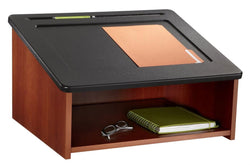 Table Top Podium with Open Storage Area   Cherry 119786