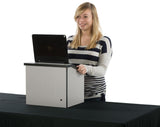 Tabletop Portable Podium with a Folding Design, Melamine - Gray 119789