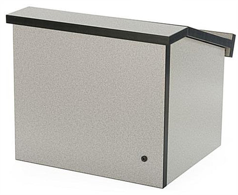 Tabletop Portable Podium with a Folding Design, Melamine - Gray 119789