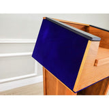 Presidential Podium Official State Embassy Wood Podium 31X23X50" Blue Fabric 119803