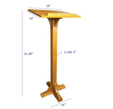 Birch Wood Podium, Pulpit, Floor-standing Lectern for School, Church, Business, Speech, 41.5" Height