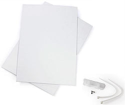 (2) 24 x 36 Corrugated Plastic Boards with Clear Plastic Mounting System - White 119808