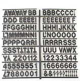 1" Letter Set, 930 Pieces - Black 119825