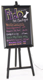 35" x 25" Illuminated Wet Erase Board with Easel & Set of 6 Markers - Black 119867
