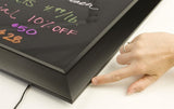 35" x 25" Illuminated Wet Erase Board with Easel & Set of 6 Markers - Black 119867