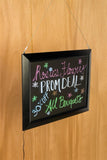 25" x 18" Illuminated Wet Erase Board, Set of 8 Markers - Black 119869