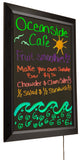 22" x 28" Illuminated Wet Erase Board, Set of 8 Markers - Black 119870