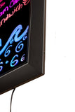 22" x 28" Illuminated Wet Erase Board, Set of 8 Markers - Black 119870