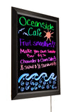 22" x 28" Illuminated Wet Erase Board, Set of 8 Markers - Black 119870