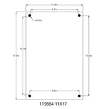Clear Sign Name Holder Plexiglass 11X17 17x11 Wallmount Poster Frame Standoff 119884-11*17