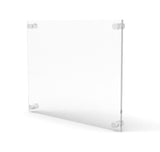 Clear Sign Name Holder Plexiglass 6X6 Wallmount Poster Frame Standoff