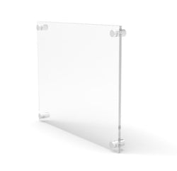 Clear Sign Name Holder Plexiglass 6X6 Wallmount Poster Frame Standoff