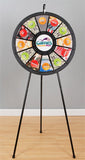 Prize Wheel with 12 Slots & Printable Templates, Countertop or Floorstanding - Black 119959