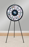 Prize Wheel with 12 Slots & Printable Templates, Countertop or Floorstanding - Black 119959
