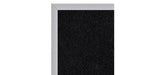 60” x 36” Rubber Tackboards –for Wall Mount, Solid Black Surface - Silver 119962