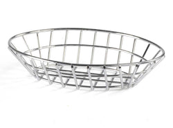 Oval Wire Basket   Stainless Steel 119966